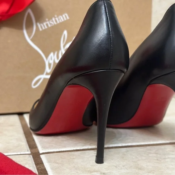 Christian Louboutin Corneille 85mm Nappa Black Size 35 - Picture 13 of 15